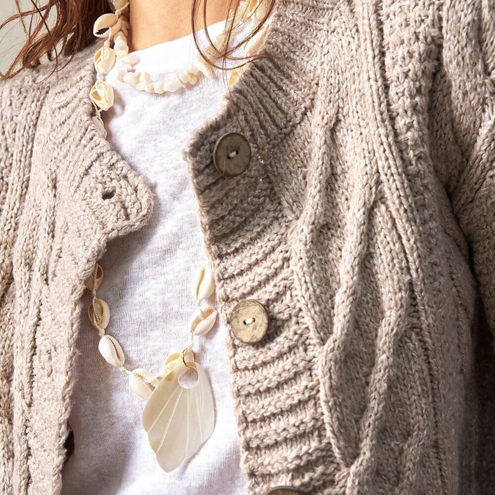 Apricot Boho Women's Loose Fit Long Sleeve Cardigan - Picture 5 of 8